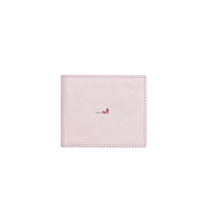 GROTTO Vegetable Tanned Sheepskin Wallet Regular Women's Cherry Blossom Pink/Haze Blue-2