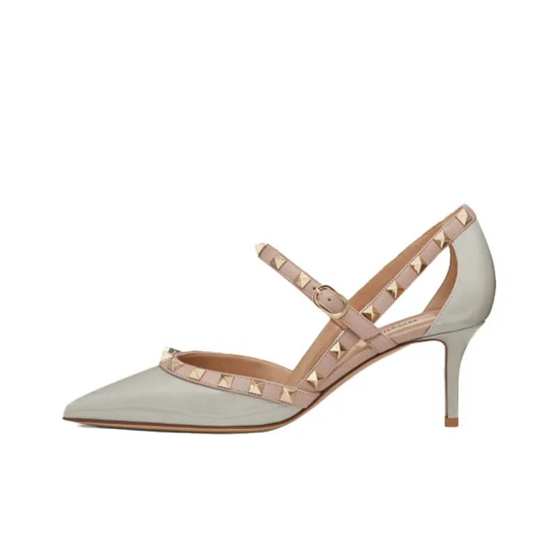 Valentino Rockstud Slim Heel High Heels Women's Blue-0