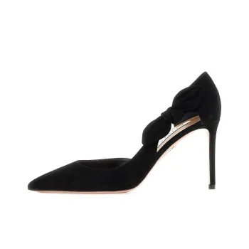 AQUAZZURA Very Bow Tie Slim Heel High Heels 8.5cm Women's Black