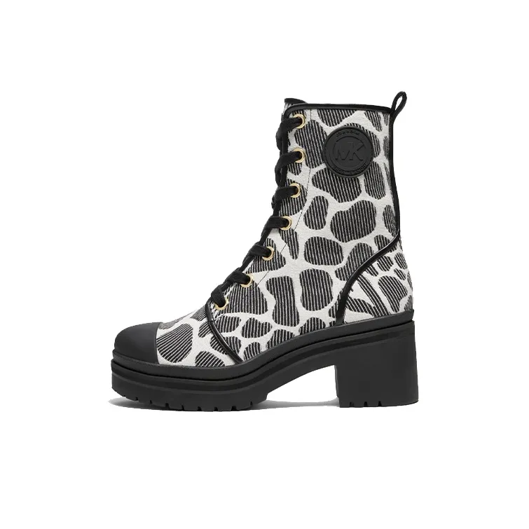 MICHAEL KORS Corey Fashion Ankle Boots Women's Black White-0