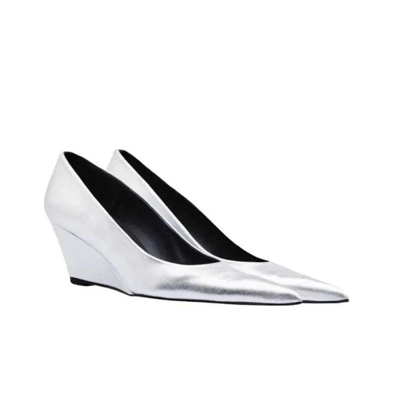 STAND STUDIO Dixie High Heels 6.5cm Women's Silver-3