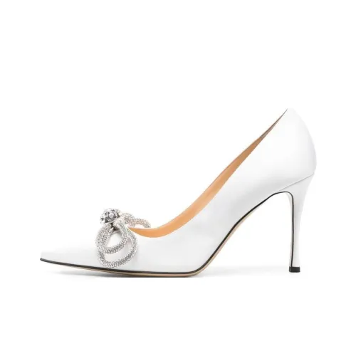 MACH & MACH 90mm Crystal-embellished Satin Pumps