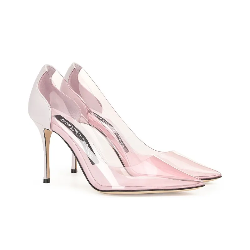 SERGIO ROSSI Slim Heel High Heels 9cm Women's Pink-2