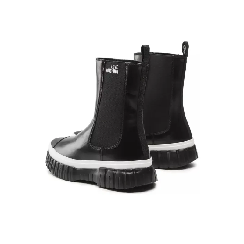 LOVE MOSCHINO Logo-print Chelsea Boots-3