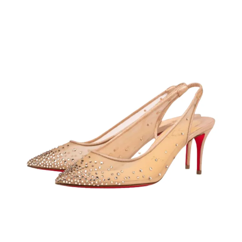 CL Slim Heel High Heels Women's Nude-2