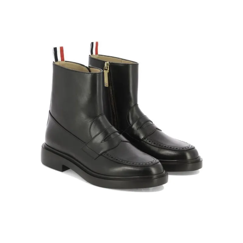 THOM BROWNE Penny Loafer Ankle Boots-2