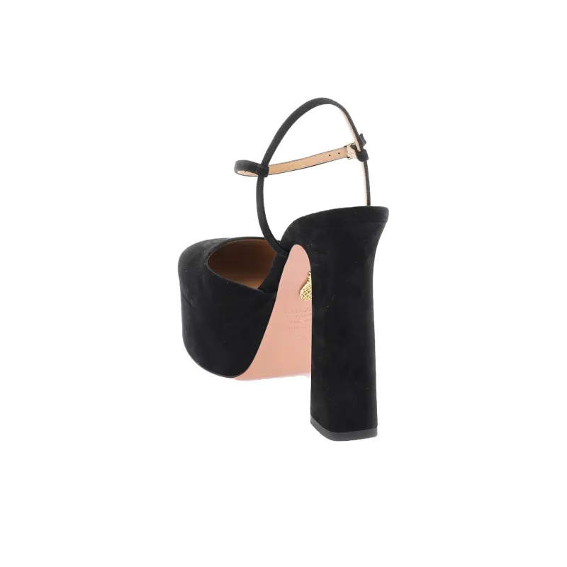 AQUAZZURA 85mm Mesh-panelled Pumps-3
