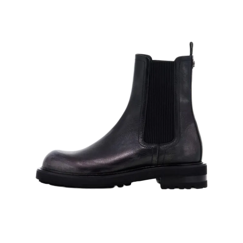 Roberto Cavalli Short Chelsea Boots Men's Black-0