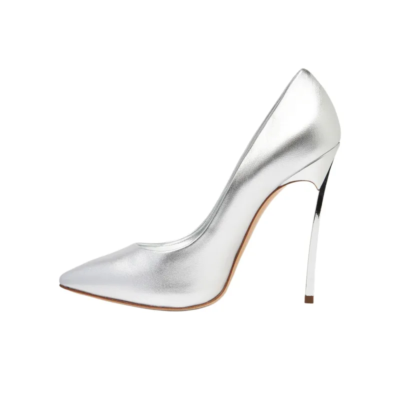 Casadei Blade Metallic Leather Pumps-0