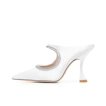 Stuart Weitzman/SW Xcurve Irregular Heel High Heels Women's White
