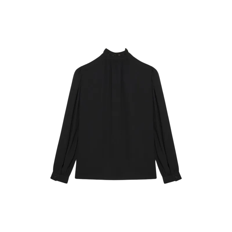 ARITZIA Wilfred Valentina Blouse Shirt Women's Black-1