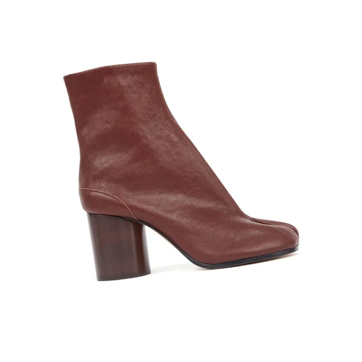 Maison Margiela Tabi 80mm Leather Ankle Boots-1