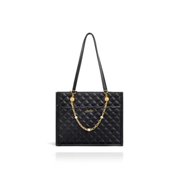 JUST STAR Synthetic Leather Tote Bag, Handbag, Shoulder Bag Tubas Women's Black