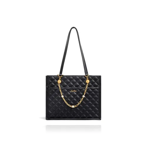 JUST STAR Synthetic Leather Tote Bag, Handbag, Shoulder Bag Tubas Women's Black