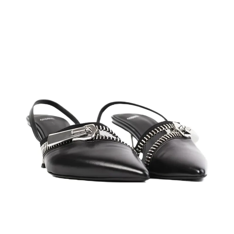 COPERNI Zip 60mm Leather Slingback Pumps-4