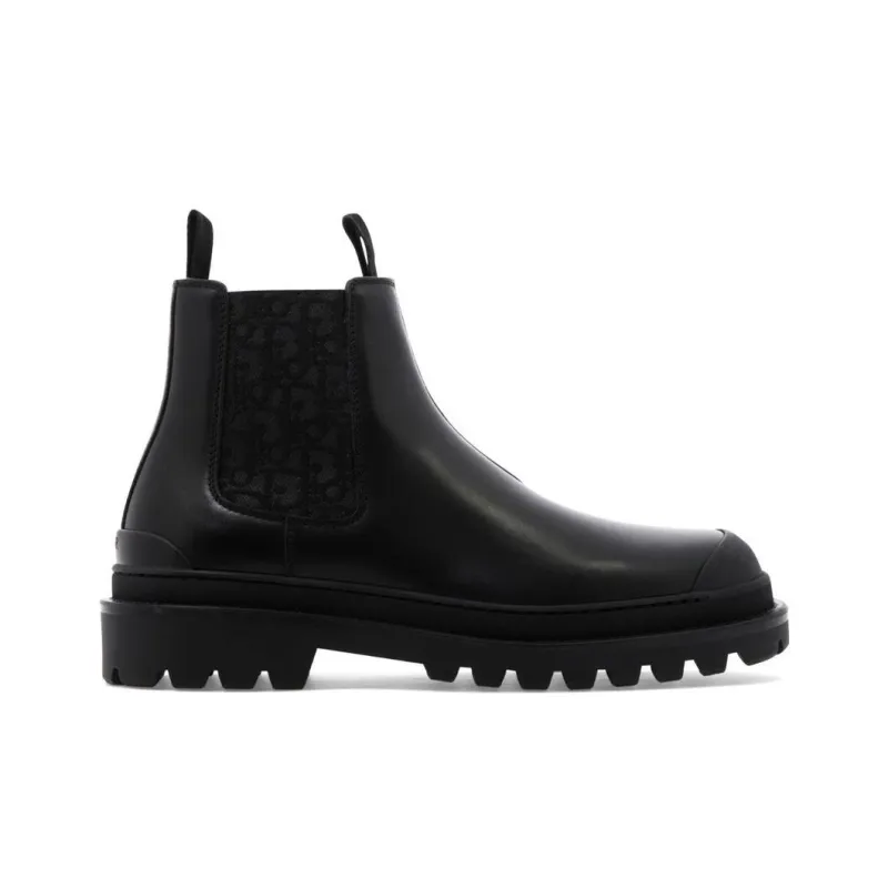 DIOR Explorer Short Chelsea Boots Men's Black-1