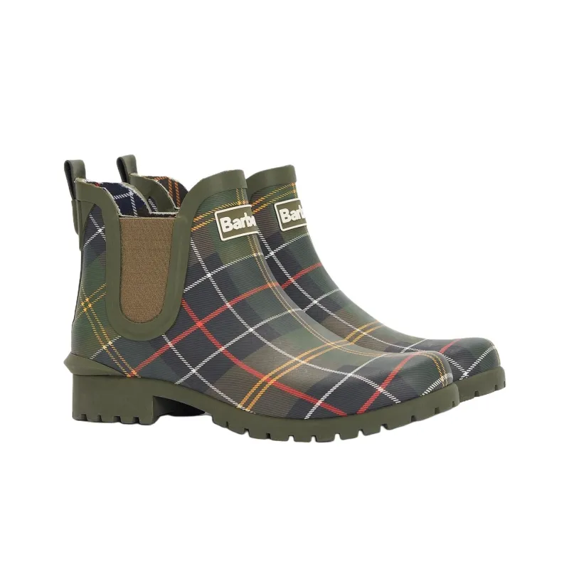 BARBOUR Wilton Wellingtons Short Chelsea Boots Women's Green-2