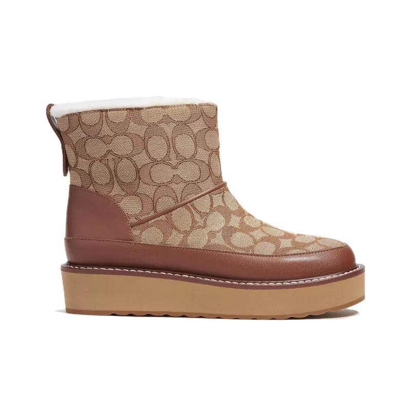 COACH Signature Snow Boots Women's Brown-1