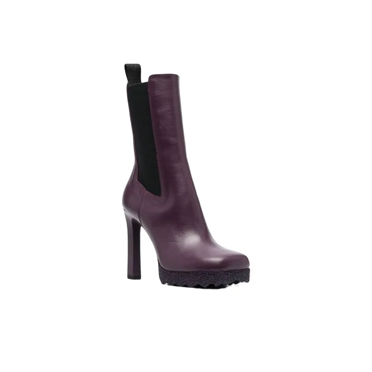 OFF-WHITE Sponge-sole Chelsea Heeled Boots Women's-2