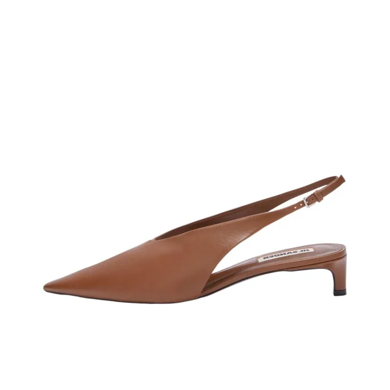 JIL SANDER Pointed-toe Leather Slingback Pumps-0