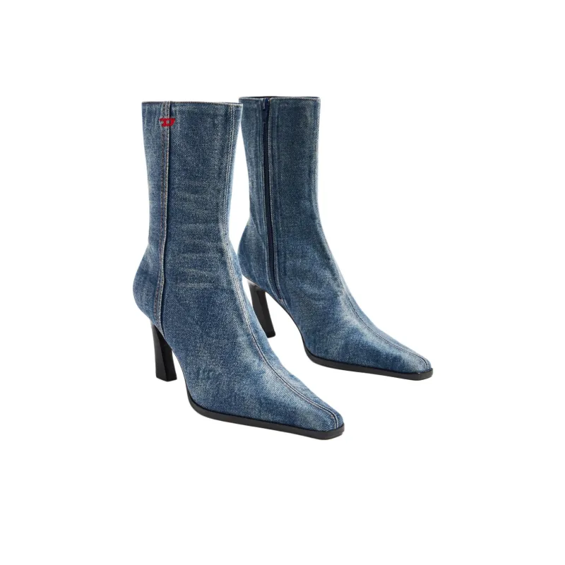 DIESEL D-Allas Denim Boots-2