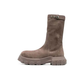 RICK OWENS/RO Bozo Tractor Ankle Boots Men's Brown