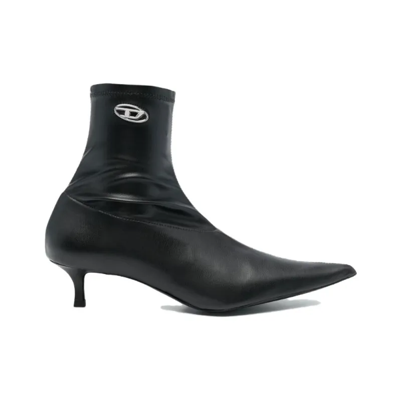 DIESEL D-Kittie 50mm Leather Ankle Boots-1