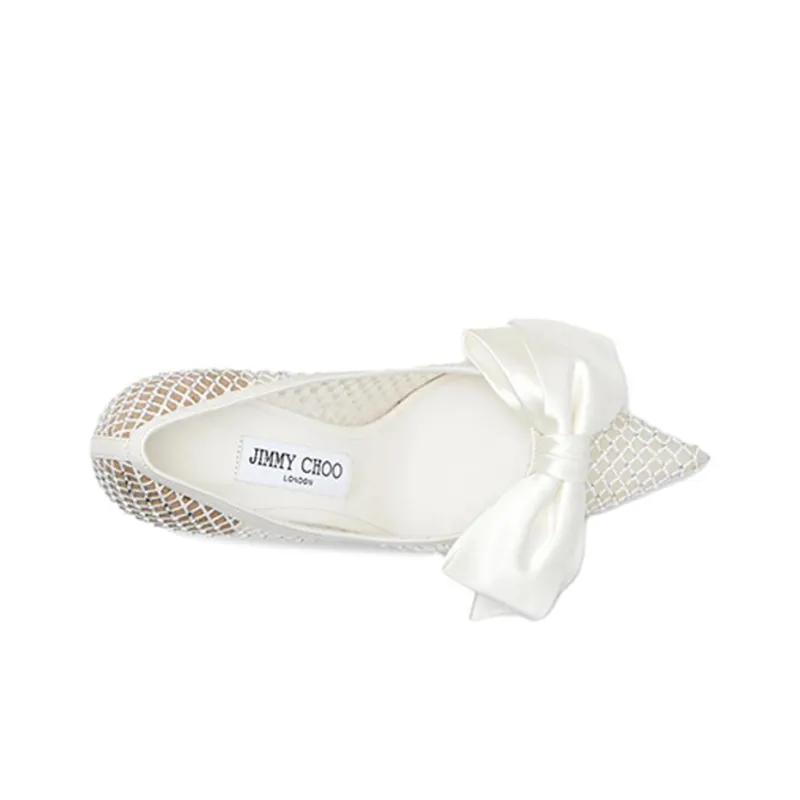 Jimmy Choo Slim Heel High Heels 8.5cm Women's White-3