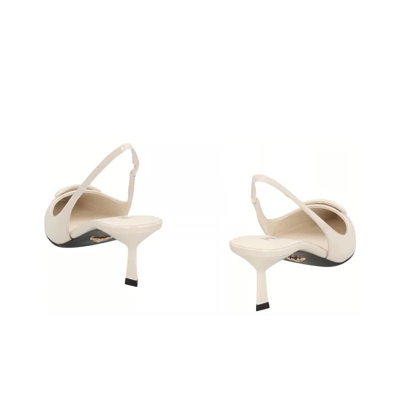 PRADA Slim Heel High Heels 5.5cm Women's Beige-3