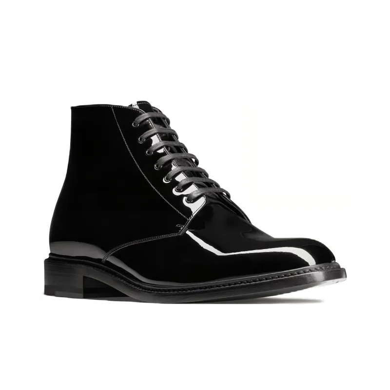 SAINT LAURENT Vaughn Ankle Leather Boots-2