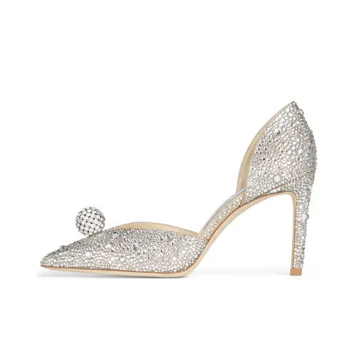 Jimmy Choo Sabine Slim Heel High Heels 8.5cm Women's Nude