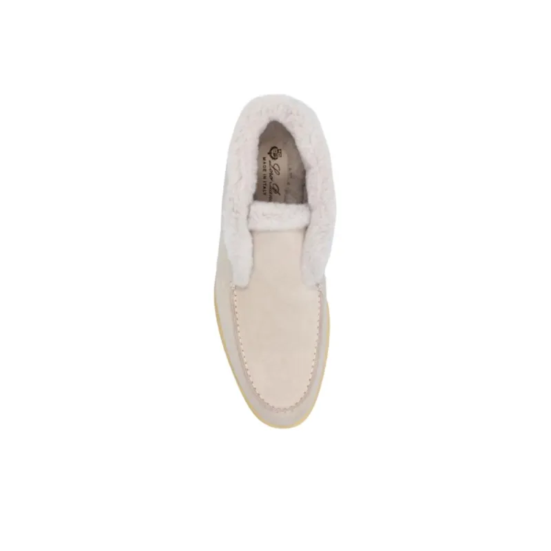 Loro Piana Open Walk Ankle Boots Women's Pearl Pink-4