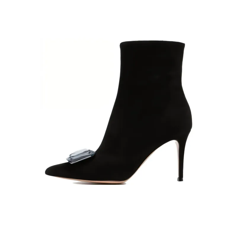 GIANVITO ROSSI Jaipur 85mm Suede Ankle Boots-0