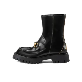 GUCCI Horsebit embellished Ankle Boots