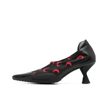 Marine Serre Chunky Heel High Heels 6.5 Women's Black Red