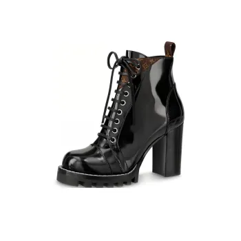 LOUIS VUITTON Lv Star Trail Ankle Boots 'Black With Conor Monogram' Women's