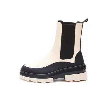 Stuart Weitzman/SW Short Chelsea Boots Women's White