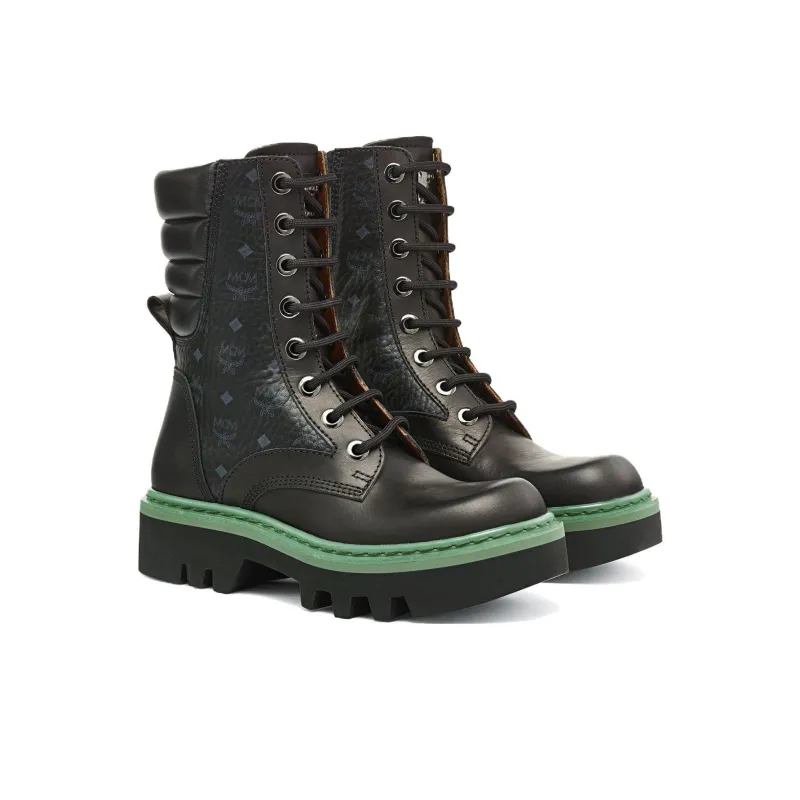 MCM Ankle Boots Women's Black-1