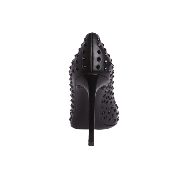 SAINT LAURENT Slim Heel High Heels 10cm Women's Black-4