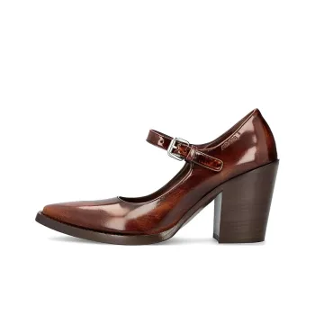PRADA Chunky Heel High Heels Women's Brown
