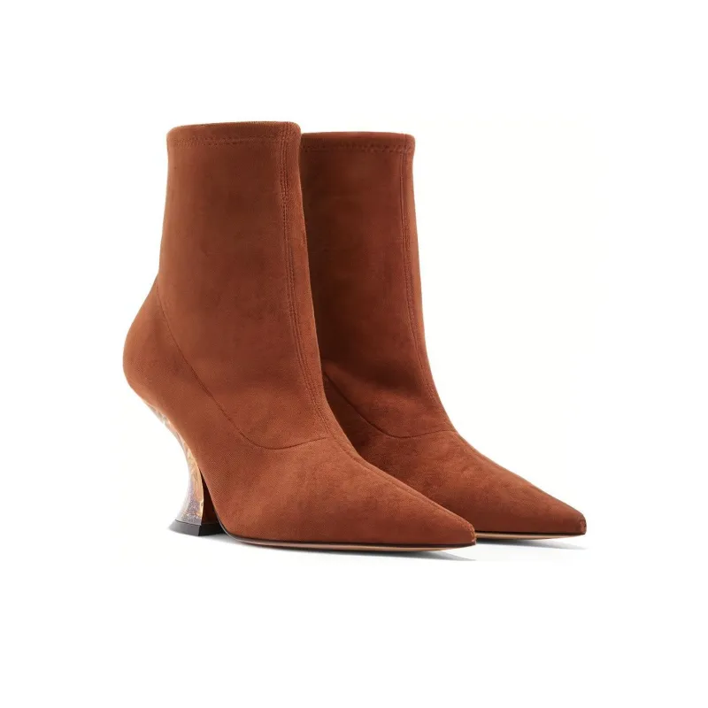 Casadei Ankle Boots 8cm Women's Brown-2