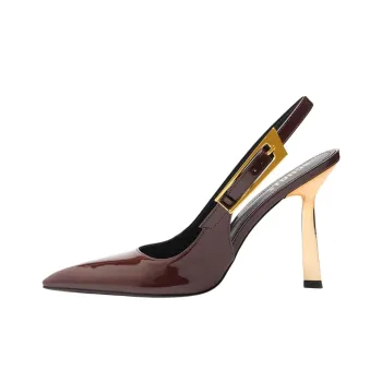 Schutz Ciara Slim Heel High Heels 10.5cm Women's Dark Brown