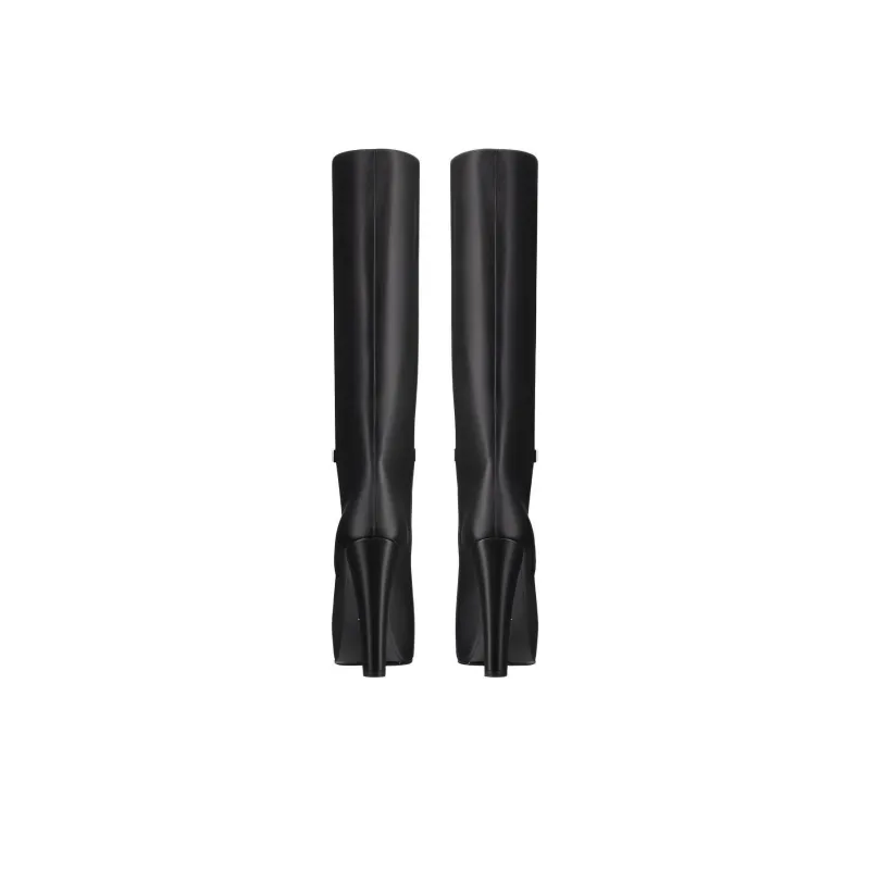 DIOR Edgy Knee-high Boots 12cm Women's Black-4