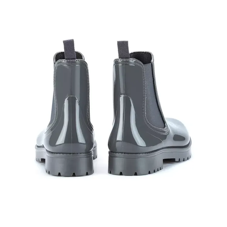 HUGO BOSS Chelsea Rain Boots Short Women's Gray-3