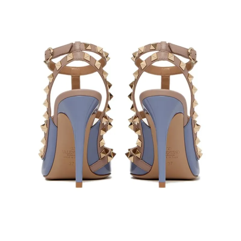 Valentino Slim Heel High Heels Women's Blue-4
