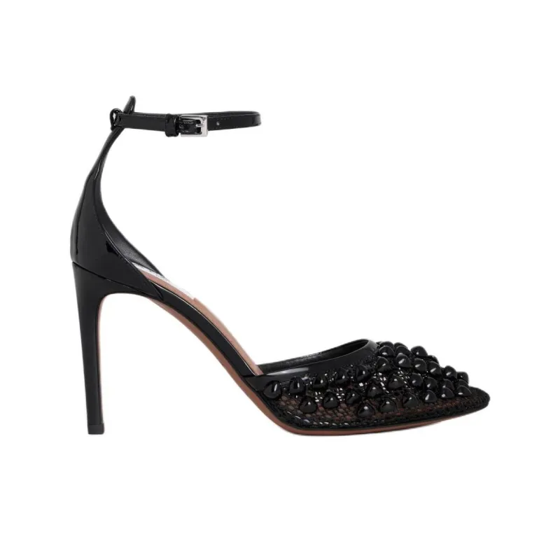 Alaia Slim Heel High Heels 9cm Women's Black-1