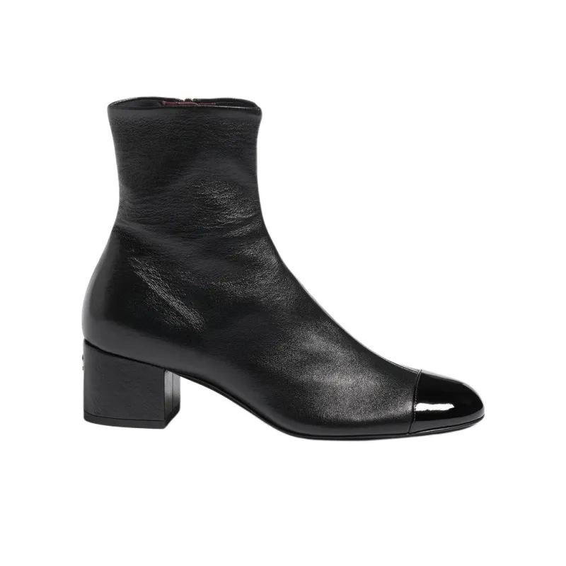 CHANEL Ankle Boots 5cm Women's Black-1