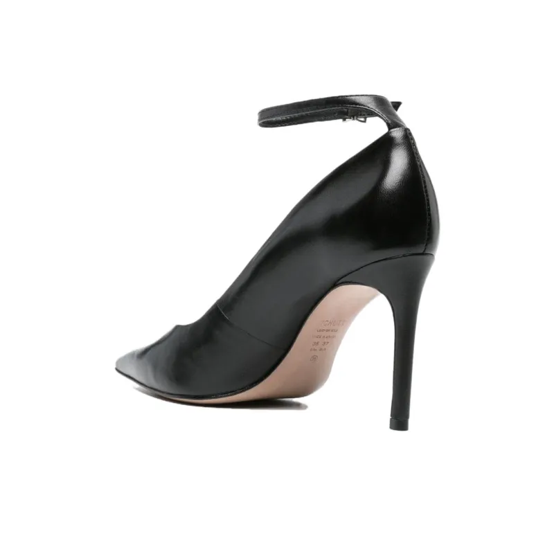 Schutz Slim Heel High Heels Women's Black-3