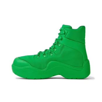 Bottega Veneta Puddle BV Bomber Ankle Boots Men's Green