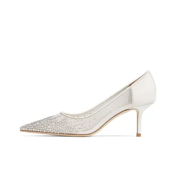 Jimmy Choo LOVE Slim Heel High Heels Women's White